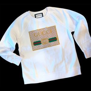 Custom made sweatshirts white black gray logo graphic large